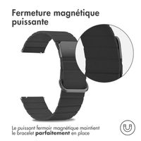 imoshion Bracelet en cuir magnétique Samsung Galaxy Watch 7 40/44 mm - Noir