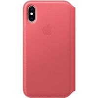 Apple Étui de télephone portefeuille Leather Folio Apple iPhone X / Xs - Peony Pink