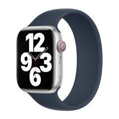 Apple Bracelet Boucle unique en Silicone Apple Watch | 44/45/46/49 mm - Taille 8 - Storm Blue