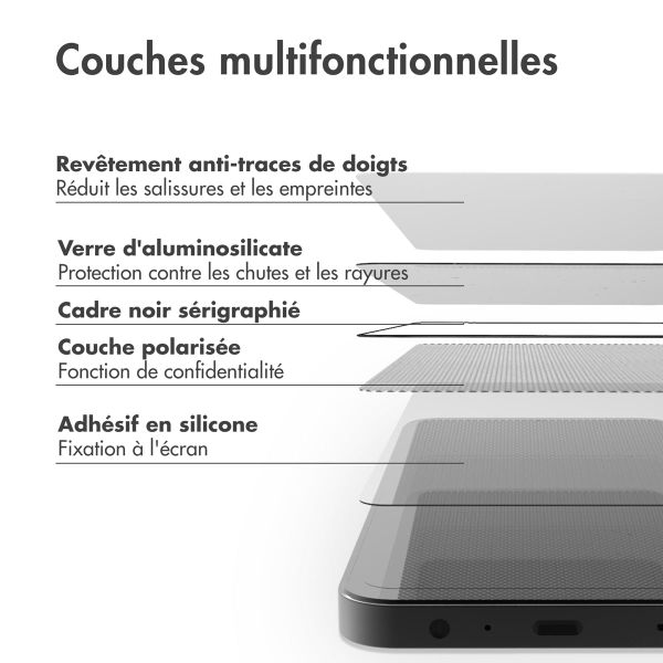 Accezz Protection d'écran en verre trempé Privacy Samsung Galaxy S22 / S23