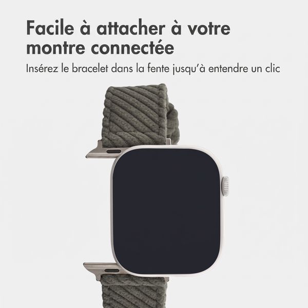 imoshion Bracelet en velours côtelé Apple Watch | 38/40/41/42 mm - Vert