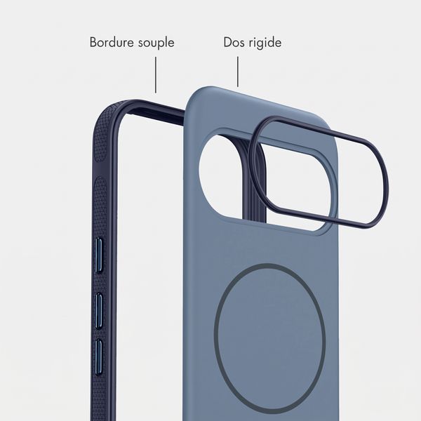 imoshion Coque arrière Color avec Thin MagSafe Ring Google Pixel 11 / 11 Pro / 10 / 10 Pro - Bleu foncé