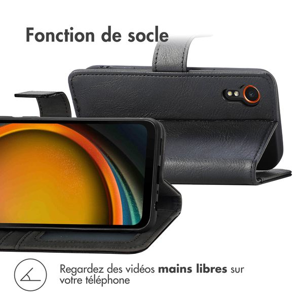 imoshion Étui de télephone portefeuille de luxe Samsung Galaxy Xcover 7 - Noir