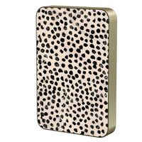 Burga Powerbank magnétique 5 000 mAh - MagSafe et Qi2 - Latte aux amandes / Or