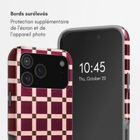 Selencia Coque arrière Vivid avec MagSafe Apple iPhone 18 Pro Max / 17 Pro Max - Check This Burgundy