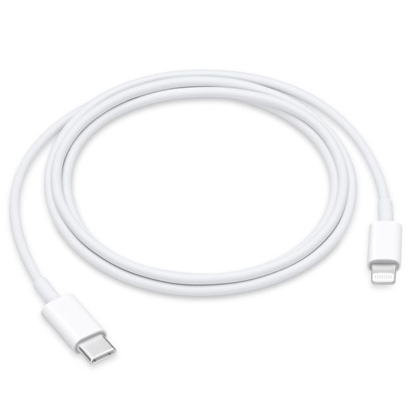 Apple Lot Lightning | Adaptateur secteur USB-C 20 watts + Câble USB-C vers Lightning - 1 mètre - Blanc