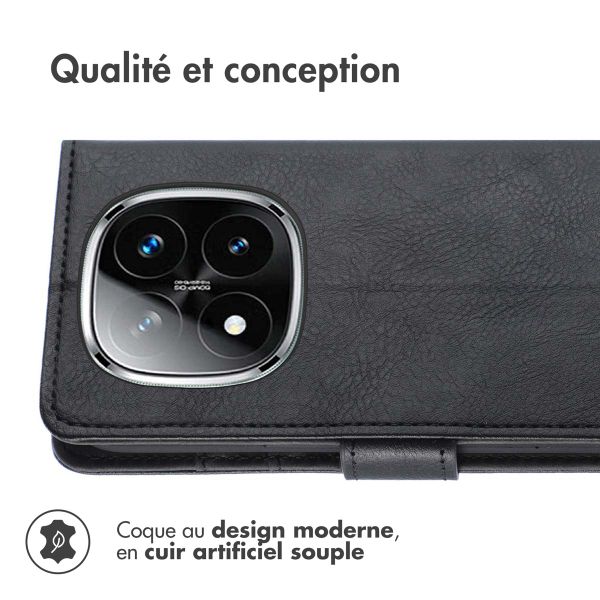 imoshion Étui de télephone portefeuille de luxe Xiaomi Redmi Note 14 Pro (4G) - Noir