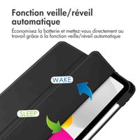 imoshion Coque tablette rigide Trifold Apple iPad 11 (2025) 11 pouces A16 / iPad 10 (2022) 10.9 pouces - Noir
