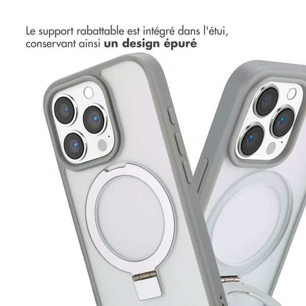 Accezz Coque Ring Stand avec MagSafe Apple iPhone 16 Pro - Gris