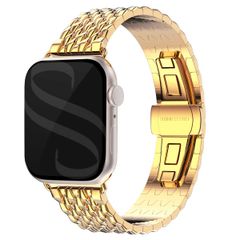 Selencia Bracelet dragon en acier Apple Watch | 44/45/46/49 mm - Doré