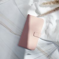 Selencia Étui portefeuille en cuir véritable Samsung Galaxy S21 - Dusty Pink