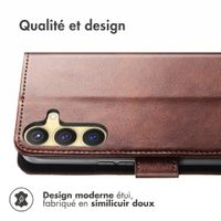 imoshion Étui de télephone portefeuille de luxe Samsung Galaxy S25 / S24 - Marron foncé