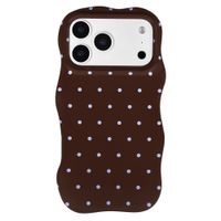 Selencia Coque arrière Vivid Wavy avec MagSafe Apple iPhone 18 Pro Max / 17 Pro Max - Happy Dots Chocolate