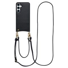Selencia Coque de télephone Nova avec cordon et porte-cartes Samsung Galaxy S24 Plus / S25 Plus - Noir