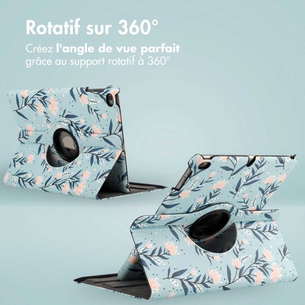 imoshion Coque tablette Design rotatif à 360° Apple iPad 6 (2018) 9.7 pouces / iPad 5 (2017) 9.7 pouces - Flowers