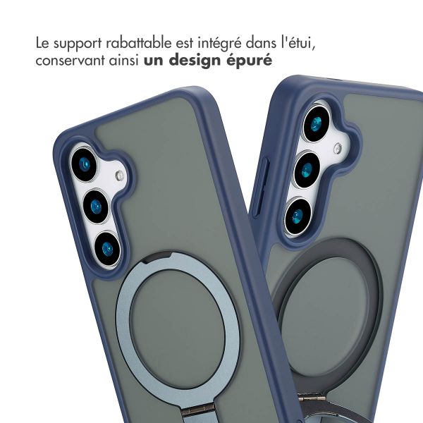 Accezz Coque Ring Stand avec MagSafe Samsung Galaxy S25 - Bleu