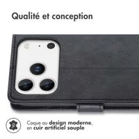 imoshion Étui de télephone portefeuille de luxe Apple iPhone 17 Pro - Noir