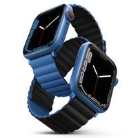 Uniq Bracelet Revix réversible Apple Watch | 44/45/46/49 mm - Caspian (Blue/Black)