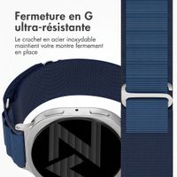 Accezz Bracelet en nylon Alpine Samsung Galaxy Watch 9 (40/44mm) / Watch 8 (40/44mm) / Classic (46mm) - Dark Blue