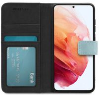 imoshion Étui de télephone portefeuille de luxe Samsung Galaxy S21 FE - Bleu clair