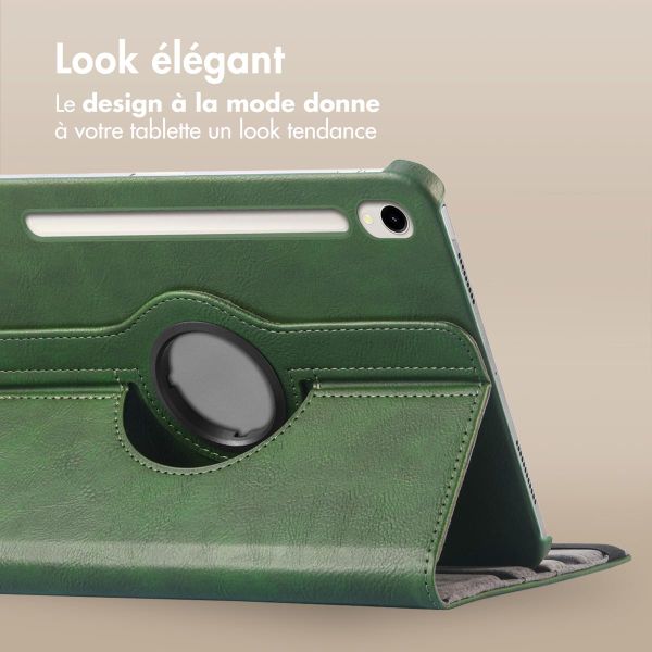 imoshion Coque tablette rotatif à 360° Samsung Galaxy Tab S10 Plus / Tab S9 FE Plus / Tab S9 Plus - Vert