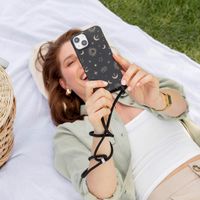 imoshion Coque design en silicone avec cordon Apple iPhone 15 - Sky Black