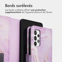 imoshion Étui de télephone portefeuille Design Samsung Galaxy A52(s) (5G/4G) - Purple Marble