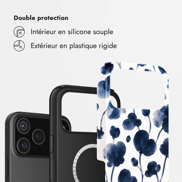 Selencia Coque arrière Vivid avec MagSafe Apple iPhone 18 Pro Max / 17 Pro Max - Midnight Blossom