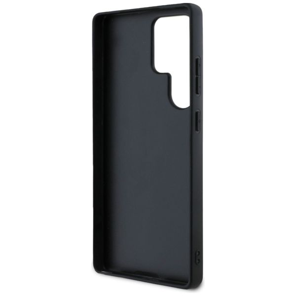 Guess Coque 4G Metal Logo Saffiano Samsung Galaxy S25 Ultra - Noir