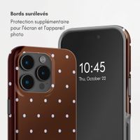 Selencia Coque arrière Vivid avec MagSafe Apple iPhone 15 Pro - Happy Dots Chocolate