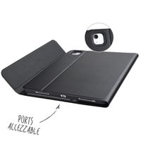 Accezz Étui de tablette portefeuille Bluetooth Clavier Apple iPad Air 13 pouces (2026) M4 / (2025) M3 / (2024) M2 - AZERTY / FR - Noir