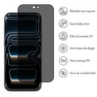 Accezz Protection d'écran en verre trempé Privacy Apple iPhone 18 Pro Max