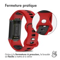 imoshion Bracelet Sport⁺ en silicone Fitbit Charge 5 / 6 - Red & Black