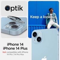 Spigen Optik Lens Protector - Protection complète de la caméra (lot de 2) Apple iPhone 14 / 14 Plus - Crystal Clear