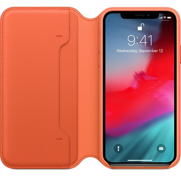 Apple Étui de télephone portefeuille Leather Folio Apple iPhone X / Xs - Sunset