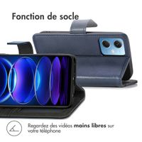 imoshion Étui de télephone portefeuille de luxe Xiaomi Redmi Note 12 - Bleu foncé