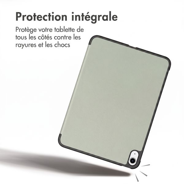 imoshion Coque tablette Trifold Apple iPad 11 (2025) 11 pouces A16 / iPad 10 (2022) 10.9 pouces - Vert clair