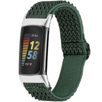 imoshion Bracelet en nylon élastique Fitbit Charge 5 - Vert