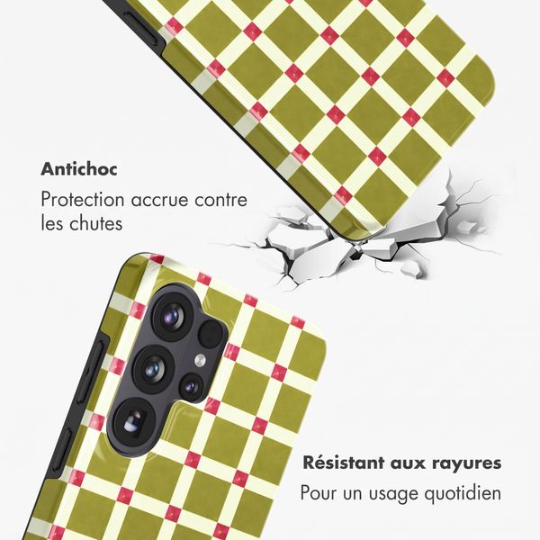 Selencia Coque arrière Vivid avec MagSafe Samsung Galaxy S26 Ultra - Check This Olive
