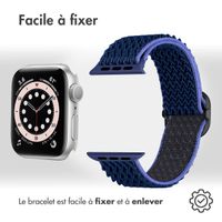 imoshion Bracelet en nylon élastique Apple Watch | 38/40/41/42 mm - Bleu foncé