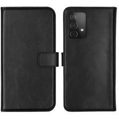 Selencia Étui portefeuille en cuir véritable Samsung Galaxy A52(s) (5G/4G) - Noir