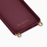 Selencia Coque arrière Rivièra avec MagSafe avec crochets amovibles Samsung Galaxy S25 / S24 - Bold Burgundy