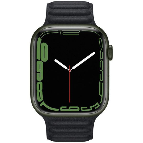 Apple Bracelet Leather Link Apple Watch | 44/45/46/49 mm - Taille M/L - Midnight