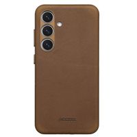 Accezz Coque MagSafe en cuir vintage Samsung Galaxy S25 / S24 - Tabacco Cognac