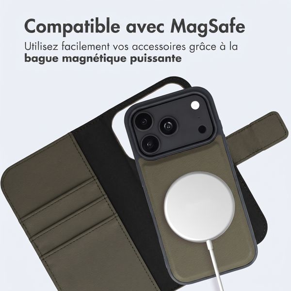 imoshion Étui portefeuille luxe 2-en-1 amovible Apple iPhone 18 Pro / 17 Pro - Vert