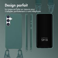Selencia Coque silicone avec cordon amovible Samsung Galaxy S25 Plus - Vert foncé