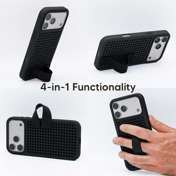 Callbuddy Coque avec strap Apple iPhone 17 Pro Max - Epic Black