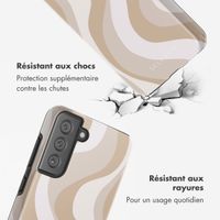 Selencia Coque arrière Vivid Samsung Galaxy S21 FE - Desert Waves Beige