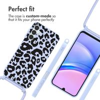 imoshion Coque design en silicone avec cordon Samsung Galaxy A15 (5G/4G) - Animal Lila