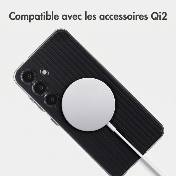 Accezz Coque arrière Lite avec MagSafe | Fluted | Samsung Galaxy S24 - Noir